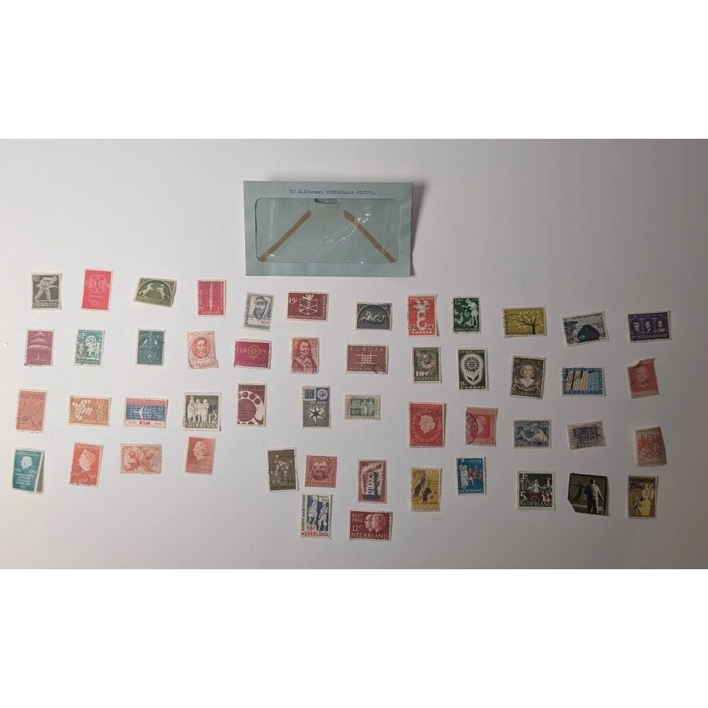 Netherlands 50 Different Pictorial Stamps Lot | Europa, Commemoratives, Used